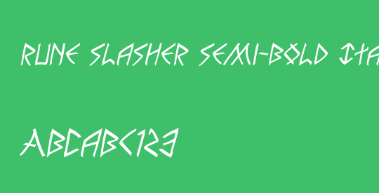 Rune Slasher Semi-Bold Italic