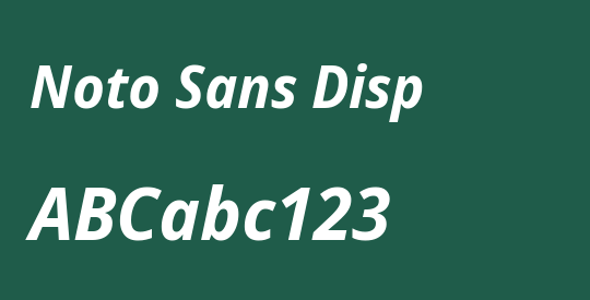 Noto Sans Disp