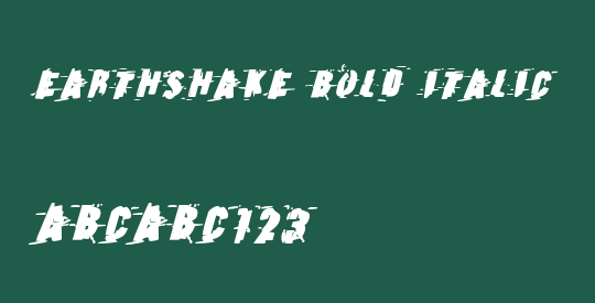 Earthshake Bold Italic