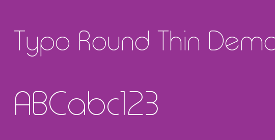 Typo Round Thin Demo