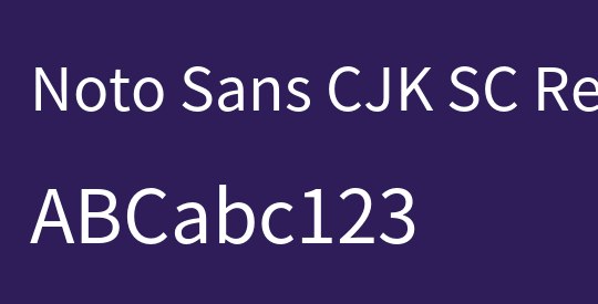 Noto Sans CJK SC Regular