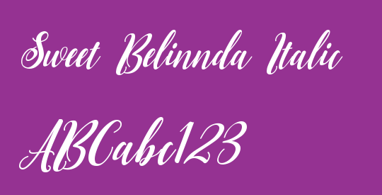Sweet Belinnda Italic