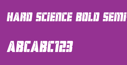 Hard Science Bold Semi-Italic
