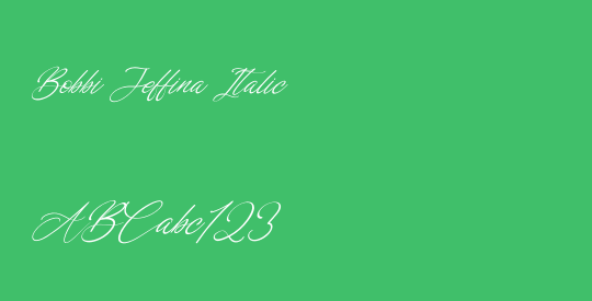 Bobbi Jeffina Italic