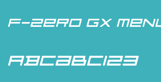 F-Zero GX Menu Font OblSemiRnd