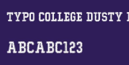 Typo College Dusty Demo