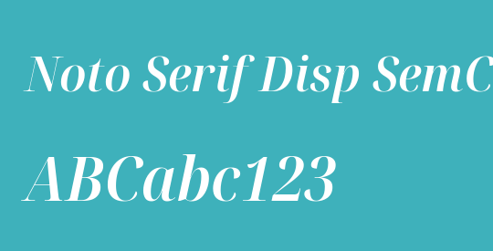 Noto Serif Disp SemCond SemBd