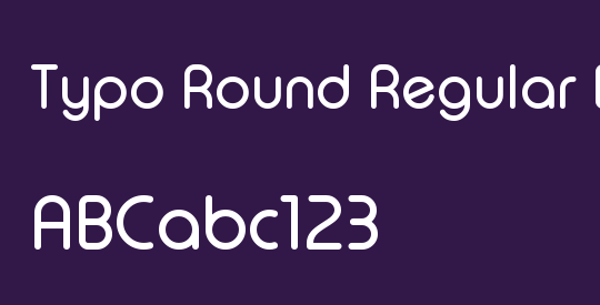 Typo Round Regular Demo