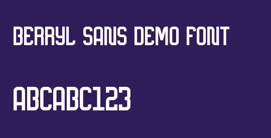 Berryl Sans DEMO font