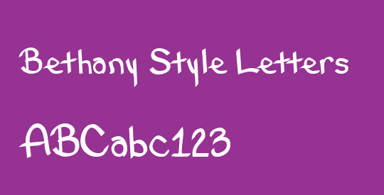 Bethany Style Letters