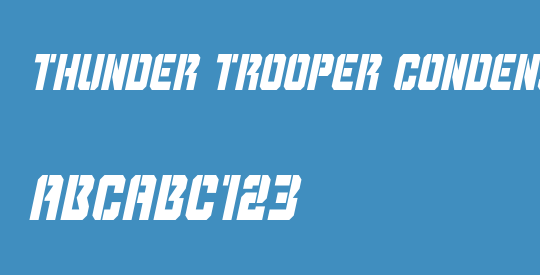 Thunder Trooper Condensed Italic