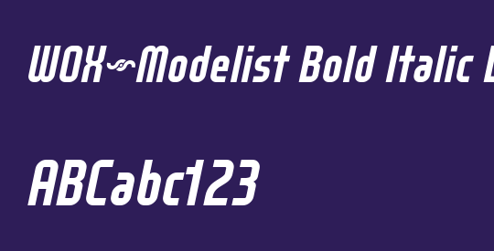 WOX~Modelist Bold Italic Demo