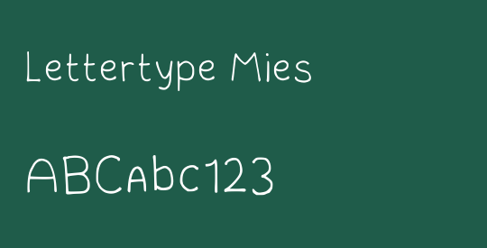 Lettertype Mies