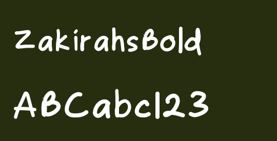 ZakirahsBold