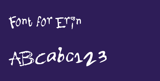 Font for Erin