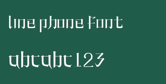 Line phone font