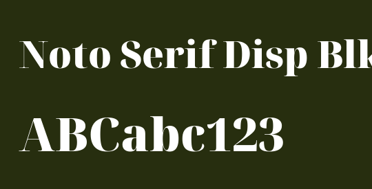 Noto Serif Disp Blk