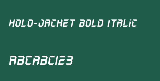 Holo-Jacket Bold Italic