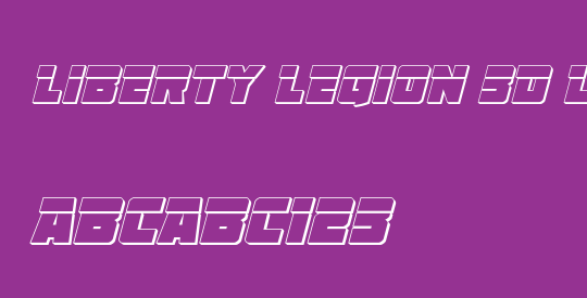 Liberty Legion 3D Laser Italic