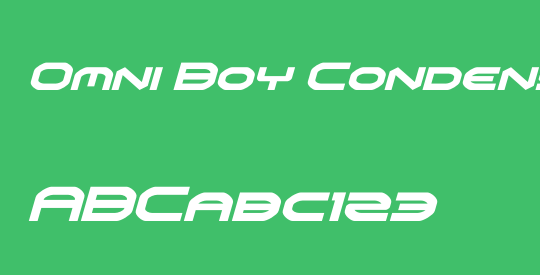 Omni Boy Condensed Italic