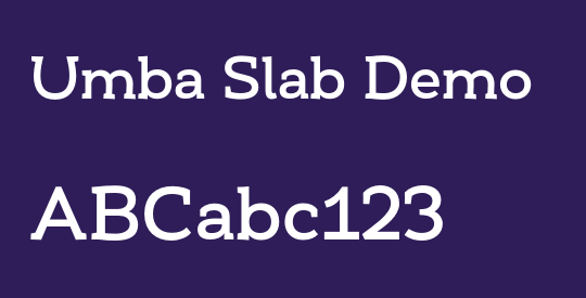 Umba Slab Demo