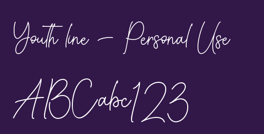 Youth line - Personal Use