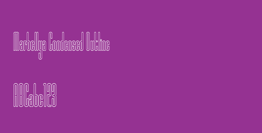 Marbellya Condensed Outline