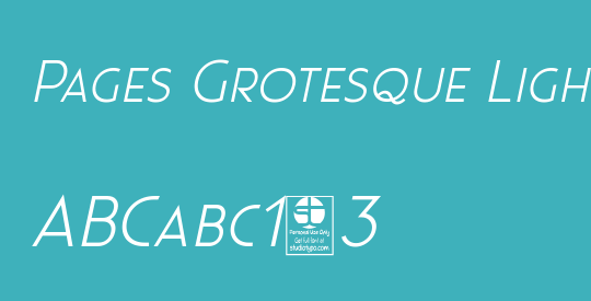 Pages Grotesque Light Demo