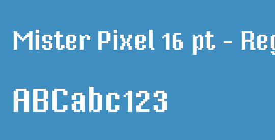 Mister Pixel 16 pt - Regular
