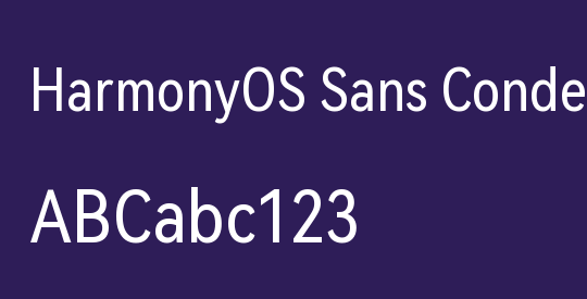 HarmonyOS Sans Condensed