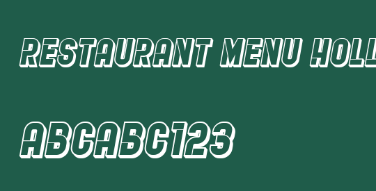 Restaurant Menu Hollow