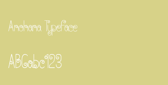 Anohana Typeface