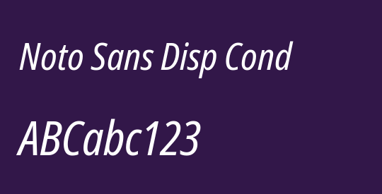 Noto Sans Disp Cond