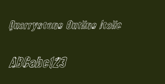 Quarrystone Outline Italic