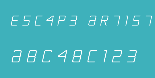 Escape Artist Ttitle Semi-Italic