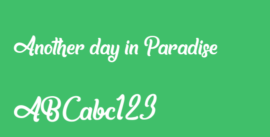 Another day in Paradise