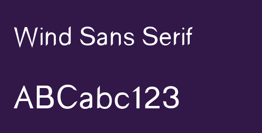 Wind Sans Serif