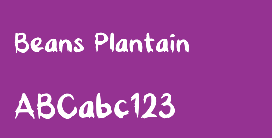 Beans Plantain