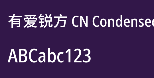 有爱锐方 CN Condensed Medium