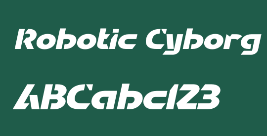 Robotic Cyborg Italic