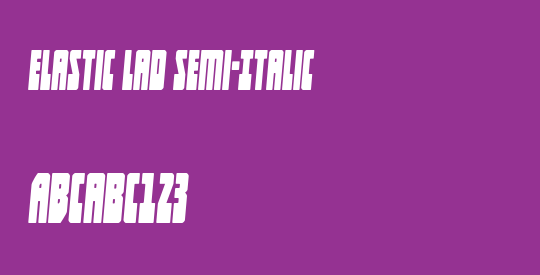 Elastic Lad Semi-Italic