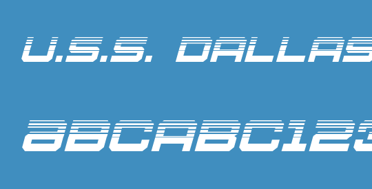 U.S.S. Dallas Halftone Italic