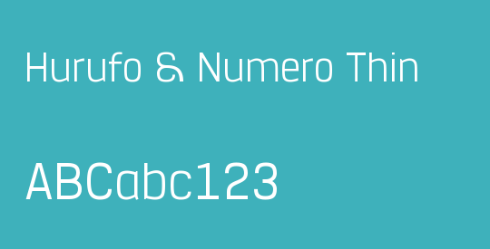 Hurufo & Numero Thin