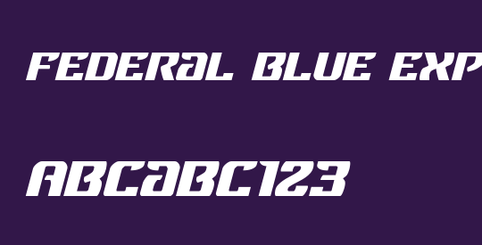 Federal Blue Expanded Italic