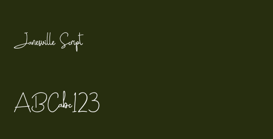 Janesville Script 