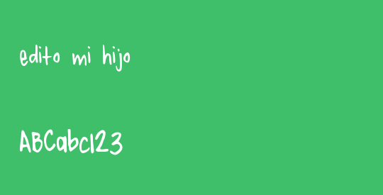 edito mi hijo