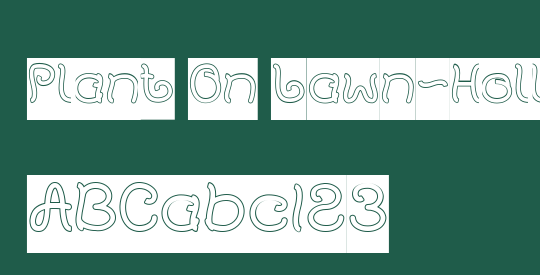 Plant On Lawn-Hollow-Inverse