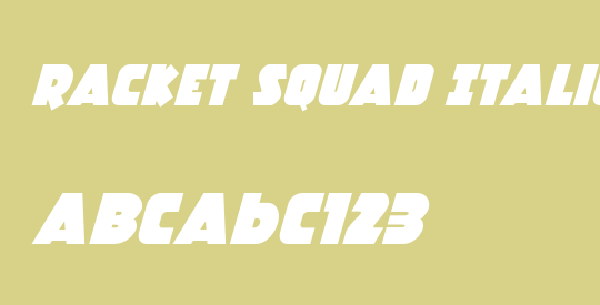 Racket Squad Italic