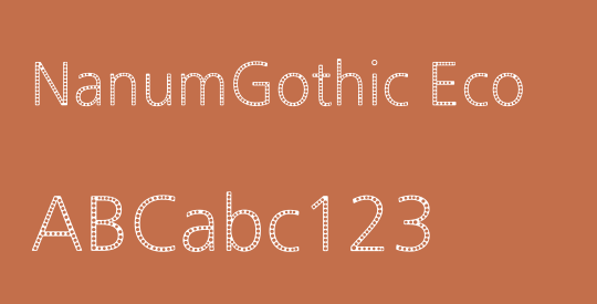 NanumGothic Eco