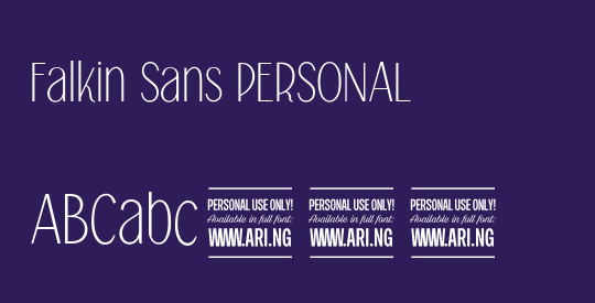 Falkin Sans PERSONAL